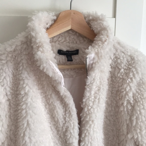 Banana Republic Factory Long Sherpa Coat - Picture 2 of 3